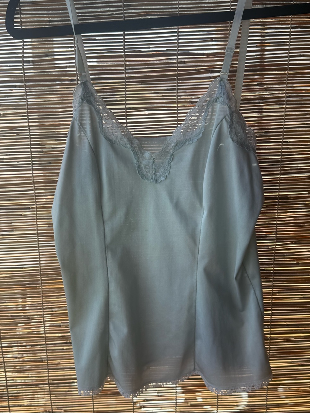 Vintage Silky Lace-Trim Camisole